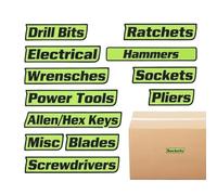 Etichette magnetiche per cassetta degli attrezzi, riutilizzabili, magnetiche, da 12 pezzi, per l'organizzazione e l'organizzazione per garage, officina, auto