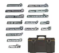 Etichette magnetiche per cassetta degli attrezzi, set completo di accessori organizzativi per utensili, etichette riutilizzabili per riporre oggetti, per organizzazioni di stoccaggio garage