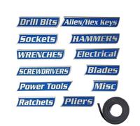 Etichette Magnetiche Per Cassette Degli Attrezzi - Etichette Per Cassetti Riutilizzabili Da 12 Pezzi | Forti Adesivi Magnetici Per Identificare Lo Stoccaggio 'officina Nell'armadietto Del Garage |