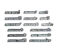 Etichette Magnetiche Per Cassette Degli Attrezzi - Per Organizer Da 15 Pezzi | Tag Riutilizzabili Della Casella Degli Strumenti | Etichette Magnetiche Per Stoccaggio Garage Officine Magazzin