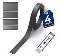 Etichette magnetiche per scaffalature e arredi metallici - 5m Rotolo, Larghezza 20mm - Profilo a C magnetico - Porta-etichette magnetiche tipo C con cartoncino e PVC trasparente