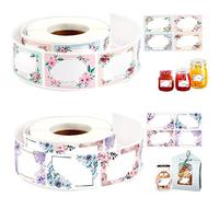 Etichette Marmellata Adesive,500 PCS Etichette Autoadesivo Handmade,Etichette per Spezie,Per Vasetti, Marmellate, Prodotti da Forno, Bottiglie, Sacchetti Regalo, Libri di Scuola (8 Colori, 5x3 cm)