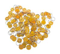 Etichette metalliche rotonde numerate, Metal Number Tags 1-200 Multicolor 100 Pcs Keychain ID Markers For Locker Pool Organization(Yellow,1-100)