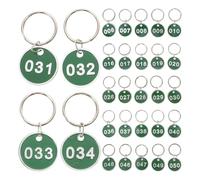 Etichette metalliche rotonde numerate, Metal Number Tags For Key Rings Luggage ID Baggage And Hotel Room Holders(100-200)