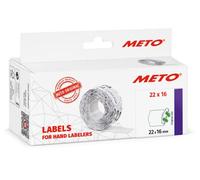 Etichette Meto per etichettatrice manuale, rif. 9506158 (22 x 16 mm, 1 riga, 6000 etichette, rimovibili e riposizionabili, per dispositivo Meto Basic M) 6 rotoli