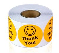 Etichette multiuso autoadesive, 500pcs / Roll Carino Smiley stickes Felice Ricompensa ringraziamento Stickesr, 1 pollice della guarnizione rotonda Etichette Stationery Office Sticker