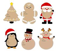 Etichette Natalizie, 96 PCS Fogli Adesivi Natalizi per Pacchetti, Nome Natale Etichette, Etichette Adesive Natale, Adesivi Natalizi, per Confezioni Regalo, Biglietti di Augur (D)