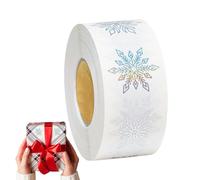 Etichette natalizie a forma di fiocchi di neve, 500 pezzi, adesivi decorativi trasparenti, per bricolage, decorazioni per buste, imballaggi, creazione di biglietti, ideali per feste dei bambini H