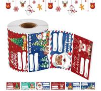 Etichette natalizie adesive da e verso il rotolo | Etichette di carta da regalo natalizia per bambini e adulti, per la famiglia, panettieri, feste, ospiti