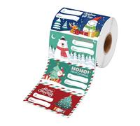 Etichette natalizie autoadesive con cartoni animati, 500 pezzi, etichette con nome per confezioni regalo, decorazioni natalizie