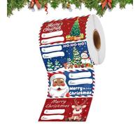 Etichette natalizie autoadesive da e verso il | Etichette di carta da regalo natalizia per bambini e adulti, per la famiglia, panettieri, feste, ospiti