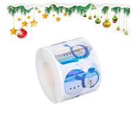 Etichette Natalizie Per Cartoline | 500 Pezzi Adesivi Decorativi,Stickers A Rotolo Pupazzo Di Neve | Per Calze Natalizie Decorazioni Festa Bambini Adulti Ragazze