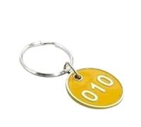 Etichette Numerate In Metallo Etichette Identificative for Marcatura Numerica for Bagagli Etichetta Identificativa Con Anelli Divisi for Armadietto Chiave Codificata Organizzata(Yellow,101-200)