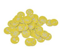 Etichette Numerate In Plastica 100 pezzi di plastica 1-100 targhe digitali portachiavi decorazione numeri stoccaggio Per Hotel, Cassette Postali, Palestre(Yellow)