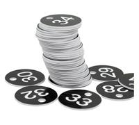 Etichette numerate in plastica Confezione Da 100 Etichette Con Numero Sequenziale Rotonde In ABS, Nere, 3,5 cm, Incise, Giardino, for Ristorante