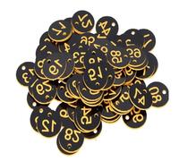 Etichette numerate in plastica Etichette con numeri incisi in ABS 200 pezzi 1-200 multicolori for etichette for armadietti portachiavi(Brown)
