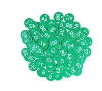 Etichette numerate in plastica Etichette con numeri incisi in ABS 200 pezzi 1-200 multicolori for etichette for armadietti portachiavi(Green)