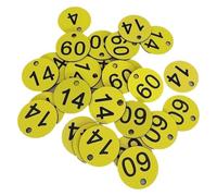 Etichette numerate in plastica Etichette con numeri incisi rotondi in ABS da giardino 1-200 3,5 cm Multicolor 200 pezzi(Yellow)