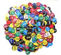 Etichette numerate in plastica Etichette numeriche in ABS incise 1000 pezzi 1-1000 Multicolor con foro for piante da giardino alveare(1-1000 Mixed Color)