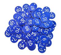 Etichette numerate in plastica Etichette numeriche in ABS incise 1000 pezzi 1-1000 Multicolor con foro for piante da giardino alveare(1-1000 Blue White)