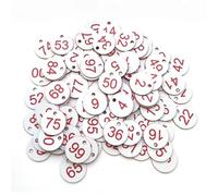 Etichette numerate in plastica Etichette numeriche in ABS incise 1000 pezzi 1-1000 Multicolor con foro for piante da giardino alveare(1-1000 White Red)