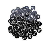 Etichette numerate in plastica Etichette numeriche in ABS incise 1000 pezzi 1-1000 Multicolor con foro for piante da giardino alveare(1-1000 Black White)