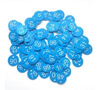 Etichette numerate in plastica Etichette numeriche in ABS incise 1000 pezzi 1-1000 Multicolor con foro for piante da giardino alveare(1-1000 SkyBlue White)