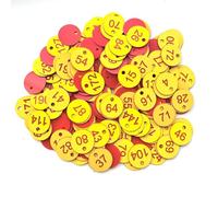 Etichette numerate in plastica Targhette con numeri incisi in ABS 1-500 o 1000 Multicolor 500 pezzi(1-1000 Yellow Red)