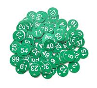 Etichette numerate in plastica Targhette con numeri incisi in ABS 1-500 o 1000 Multicolor 500 pezzi(1-1000 Green White)