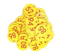 Etichette numerate in plastica Targhette Numeriche Rotonde In Plastica Incise Multicolor 100 Pz(Orange)