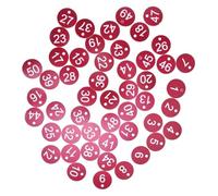 Etichette numerate in plastica Targhette Numeriche Rotonde Incise In ABS Multicolore 1-100 3,5 cm 100 Pezzi Giardino Palestra Scuola(Red)