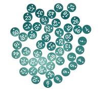 Etichette numerate in plastica Targhette Numeriche Rotonde Incise In ABS Multicolore 1-100 3,5 cm 100 Pezzi Giardino Palestra Scuola(Green)