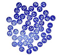Etichette numerate in plastica Targhette Numeriche Rotonde Incise In ABS Multicolore 1-100 3,5 cm 100 Pezzi Giardino Palestra Scuola(Blue)