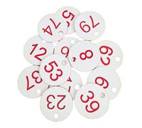 Etichette numerate multiuso da 1 a 100 etichette rotonde per forniture di allevamento di bestiame numero per chiavi, armadietti bagagli, etichette per abbigliamento con fori