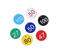 Etichette numeriche in plastica rotonde numerate, Targhette numeriche in plastica 1-100 Multicolor 100 pezzi 3,5 cm(Mix Colors)