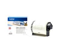 ETICHETTE ORIGINALI BROTHER DK-22246 103mmX30,48m Nero su Bianco