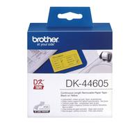 ETICHETTE ORIGINALI BROTHER DK-44605 62mmX30,48m Nero su Giallo