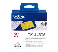 ETICHETTE ORIGINALI BROTHER DK-44605 62mmX30,48m Nero su Giallo