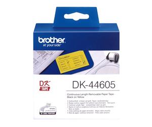 ETICHETTE ORIGINALI BROTHER DK-44605 62mmX30,48m Nero su Giallo