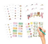 Etichette per abbigliamento - Carta autoadesiva 8,7 x 12 cm | Set di adesivi per bambini senza ferro da stiro, etichette di identificazione per abbigliamento durevoli | Scuola Casa infermieristica