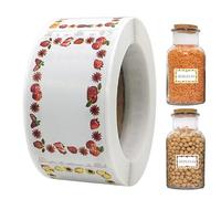 Etichette per alimenti, autoadesive, 1000 pezzi, etichette da scrivere per alimenti, per dispensa, barattoli, preparazione di pasti, bottiglie, vino, marmellate, lattine fatte in casa
