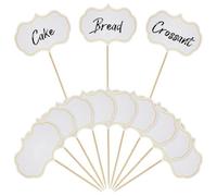 Etichette per Alimenti Buffet, 56 Pezzi Mini Lavagnette con Supporto, Bandiere Vuote per Stuzzicadenti Bastoncini Cocktail Targhette Topper per Cupcake Formaggio