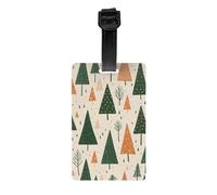 Etichette per bagagli a forma di albero di Natale con protezione della privacy per uomini e donne, per viaggi in aeroporto e in crociera