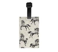 Etichette per bagagli a forma di cavallo al galoppo con protezione della privacy per uomini e donne, per viaggi in aeroporto e in crociera