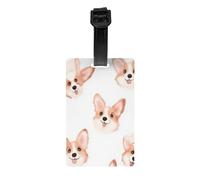 Etichette per bagagli a forma di cucciolo di Corgi con protezione della privacy per uomini e donne, per viaggi in aeroporto e in crociera