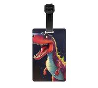 Etichette per bagagli a forma di dinosauro dalla bocca grande, identificatori per bagagli eleganti, impermeabili e durevoli, assicurano che il tuo viaggio sia sicuro e ordinato.