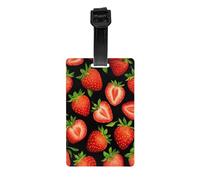 Etichette per bagagli a forma di fragola con protezione della privacy per uomini e donne, per viaggi in aeroporto e in crociera