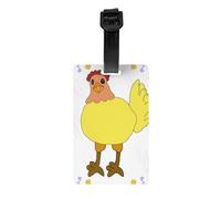 Etichette per bagagli a forma di gallina cantante, identificatori per bagagli eleganti, impermeabili e durevoli, assicurano che il tuo viaggio sia sicuro e ordinato.
