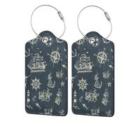 Etichette per bagagli a forma di polpo che naviga, etichette identificative per valigie in pelle, etichette identificative per la privacy, articoli essenziali da viaggio, 2 pezzi