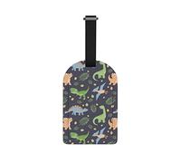 Etichette per bagagli colore pastello Dinosauri Nome ID Identificatore Etichette per Valigia Scuola Zaino Borsa da Viaggio Pelle Copertura Privacy Etichetta Bagaglio 1 Pezzo